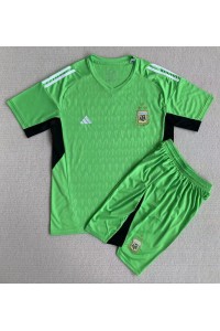 Argentina Keeper Babyklær Hjemme Fotballdrakt til barn VM 2022 Korte ermer (+ Korte bukser)